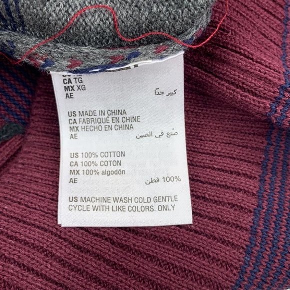 Club Room Men's Stripe V-Neck Sweater size XL - Picture 9 of 9